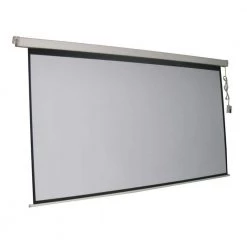 100 in. Electric Projection Screen with White Frame by ProHT