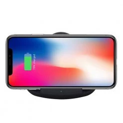 10-Watt Qi Enabled Wireless Charger with Foldable Stand in Black by ProHT -ProHT Sales Store proht telephone accessories 03269 1d 1000