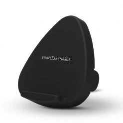 10-Watt Qi Enabled Wireless Charger with Foldable Stand in Black by ProHT