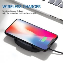 10-Watt Qi Enabled Wireless Charger with Foldable Stand in Black by ProHT -ProHT Sales Store proht telephone accessories 03269 66 1000