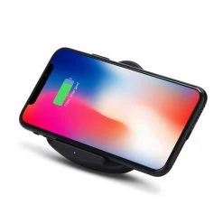 10-Watt Qi Enabled Wireless Charger with Foldable Stand in Black by ProHT -ProHT Sales Store proht telephone accessories 03269 76 1000