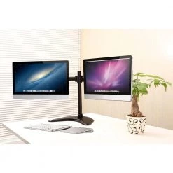 Dual Monitor Desk Mount Arm for 13 in. - 27 in. Screens, Holds 2 Monitors, 45 Degree Tilt, 17.6 lb. Capacity by ProHT -ProHT Sales Store proht tv mounts 05308 4f 1000