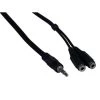 6 ft. 3.5 mm Stereo Male to Female Two 3.5 mm Stereo Female Audio Cable by SANOXY