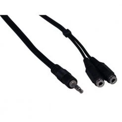 6 ft. 3.5 mm Stereo Male to Female Two 3.5 mm Stereo Female Audio Cable by SANOXY