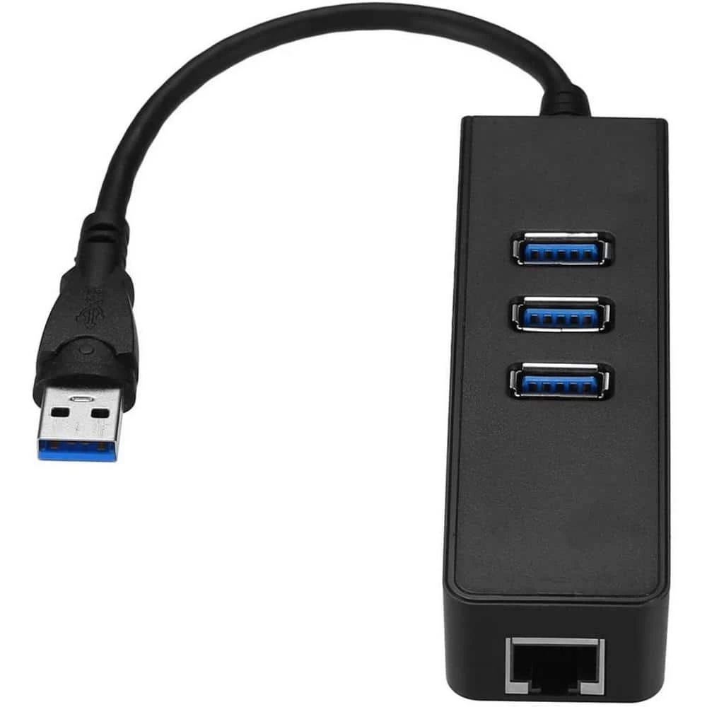 USB 3.0 Gigabit 1000Mbps Ethernet LAN RJ45 Network Adapter 3 Ports HUB by SANOXY 3 USB 3.0 Gigabit 1000Mbps Ethernet LAN RJ45 Network Adapter 3 Ports HUB by SANOXY