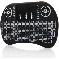 Touchpad Handheld Backlit Keyboard with Remote Control for Multi-Media PC, Smart TV, Android TV Box by SANOXY