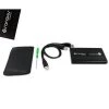USB 2.0 External 2.5 in. HDD Enclosure Case for PC/Mac, Sata Black by SANOXY