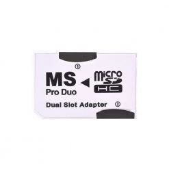 Dual Slot MicroSD to MS PRO DUO Adapter for Sony PSP, Converts 2-MicroSD or MicroSDHC Cards, White by SANOXY 11 Dual Slot MicroSD to MS PRO DUO Adapter for Sony PSP, Converts 2-MicroSD or MicroSDHC Cards, White by SANOXY -ProHT Sales Store sanoxy computer laptop accessories snx microsd produo w 1f 1000