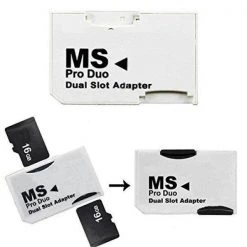 Dual Slot MicroSD to MS PRO DUO Adapter for Sony PSP, Converts 2-MicroSD or MicroSDHC Cards, White by SANOXY 12 Dual Slot MicroSD to MS PRO DUO Adapter for Sony PSP, Converts 2-MicroSD or MicroSDHC Cards, White by SANOXY -ProHT Sales Store sanoxy computer laptop accessories snx microsd produo w 44 1000