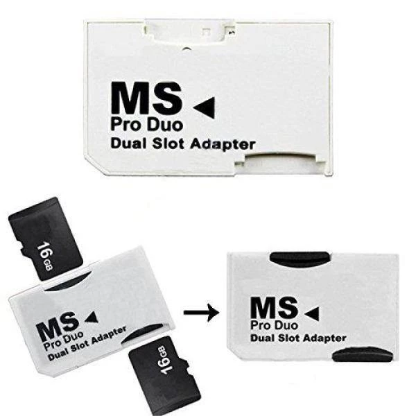 Dual Slot MicroSD to MS PRO DUO Adapter for Sony PSP, Converts 2-MicroSD or MicroSDHC Cards, White by SANOXY 7 Dual Slot MicroSD to MS PRO DUO Adapter for Sony PSP, Converts 2-MicroSD or MicroSDHC Cards, White by SANOXY - Image 5