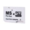 Dual Slot MicroSD to MS PRO DUO Adapter for Sony PSP, Converts 2-MicroSD or MicroSDHC Cards, White by SANOXY -ProHT Sales Store sanoxy computer laptop accessories snx microsd produo w 64 1000