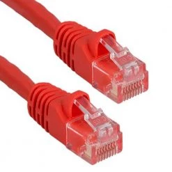 25 ft. Cat5e 350 MHz UTP Snagless Crossover Ethernet Network Patch Cable, Red by SANOXY