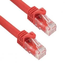 100 ft. Cat6a 600 MHz UTP Snagless Ethernet Network Patch Cable, Red by SANOXY