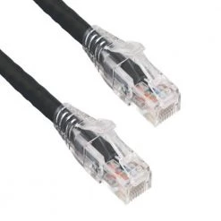 2 ft. Cat6 550 MHz UTP Ethernet Network Patch Cable with Clear Snagless Boot, Black by SANOXY