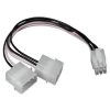 8 in. 6-pin PCI Express to Two 5.25 in. Male Power Adapter Cable by SANOXY