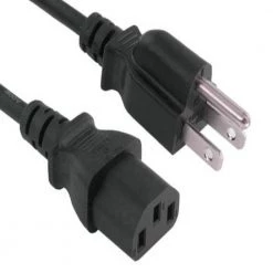 25 ft. 18 AWG Universal Power Cord (IEC320 C13 to NEMA 5-15P) by SANOXY
