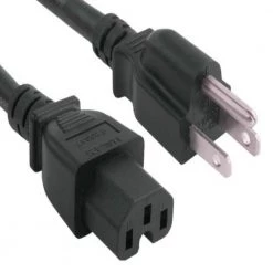 14 AWG 15 Amp 125-Volt Power Cord (NEMA 5-15P to IEC320 C15) (4-Pack) by SANOXY
