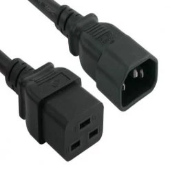 10 ft. 14 AWG 15 Amp 250-Volt Heavy-Duty Power Cord (IEC320 C14 to IEC320 C19) by SANOXY