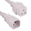 2 ft. 14 AWG 15 Amp 250-Volt Power Cord (IEC320 C14 to IEC320 C19), White by SANOXY