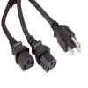 3 ft. 16 AWG Universal Power Cord Splitter Cable (NEMA 5-15P to IEC320 C13 x 2), Black by SANOXY -ProHT Sales Store sanoxy networking tools snx cbl ldr pw144 1703 64 1000