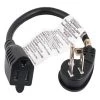 1 ft. Ultra Low Profile Power Extension Cord (NEMA 5-15P to NEMA 5-15R), Black by SANOXY -ProHT Sales Store sanoxy networking tools snx cbl ldr pw147 1201 64 1000