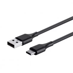 Cables and Adapters; USB Type C to USB-A 2.0 Cable - 480 Mbps, 3 Amp, 28AWG, 6 ft., Black by SANOXY
