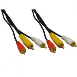 25 ft. 3 RCA Male to 3 RCA Male Composite Video Plus Audio Cable by SANOXY