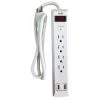 3 ft. 4-Outlet Surge Protector with 2 USB Ports by ProHT 1 3 ft. 4-Outlet Surge Protector with 2 USB Ports by ProHT -ProHT Sales Store white proht surge protectors 03882 64 1000