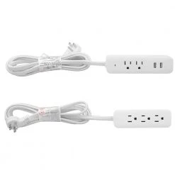 2-Outlet Surge Protector with 2 USB Ports and 3-Outlet Extension Cord by ProHT