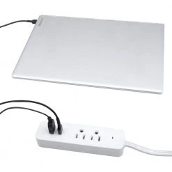 2-Outlet Surge Protector with 2 USB Ports and 3-Outlet Extension Cord by ProHT -ProHT Sales Store white proht surge protectors 03887 76 1000