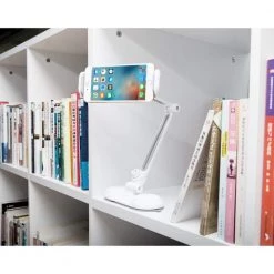 Aluminum Adjustable Phone/Tablet Holder for 7-12 in. Devices with Suction Mount by ProHT -ProHT Sales Store white proht tablets accessories 05498 fa 1000