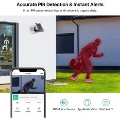 1080P C1 Wireless Security IP Camera WIFI Battery Rechargeable with Solar Panel, PIR Motion Detection, 2-Way Audio by ZOSI -ProHT Sales Store white with solar panel zosi wireless security cameras ipc 3093m w 40 1000