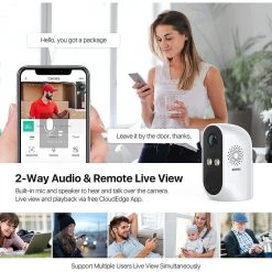 1080P C1 Wireless Security IP Camera WIFI Battery Rechargeable with Solar Panel, PIR Motion Detection, 2-Way Audio by ZOSI -ProHT Sales Store white with solar panel zosi wireless security cameras ipc 3093m w 66 1000