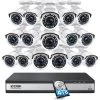 16-Channel 1080p 4TB Hard Drive DVR Security Camera System with 16 Wired Bullet Cameras by ZOSI 1 16-Channel 1080p 4TB Hard Drive DVR Security Camera System with 16 Wired Bullet Cameras by ZOSI -ProHT Sales Store white zosi wired security camera systems 16ck 261w16 40 64 1000
