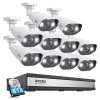 16-Channel 8MP PoE 4TB NVR Security Camera System with 10 Wired 8MP Spotlight IP Cameras, 2-Way Audio, Human Detection by ZOSI -ProHT Sales Store white zosi wired security camera systems 16dk 1828w10 40 us a2 64 1000