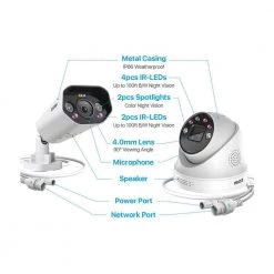 4K Ultra HD 16-Channel POE 4TB NVR Security System with 8X 8MP Wired Spotlight Security IP Cameras, AI Human Detection by ZOSI 16 4K Ultra HD 16-Channel POE 4TB NVR Security System with 8X 8MP Wired Spotlight Security IP Cameras, AI Human Detection by ZOSI -ProHT Sales Store white zosi wired security camera systems 16dk 1828x2258w4 40 us a2 66 1000