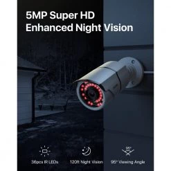 16-Channel 4K POE Security Cameras System with 4TB Hard Drive and 12 Wired 5MP Outdoor IP Cameras, 120ft Night Vision by ZOSI -ProHT Sales Store white zosi wired security camera systems 16dk 2615w12 40 a2 a0 1000