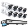 16-Channel 4K POE Security Cameras System with 4TB Hard Drive and 8 Wired 5MP Outdoor IP Cameras, 120 ft. Night Vision by ZOSI 1 16-Channel 4K POE Security Cameras System with 4TB Hard Drive and 8 Wired 5MP Outdoor IP Cameras, 120 ft. Night Vision by ZOSI -ProHT Sales Store white zosi wired security camera systems 16dk 2615w8 40 a2 64 1000