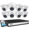 4K UHD 16-Channel POE NVR Security Camera System with 4TB HDD and 8 Wired 5MP Outdoor/Indoor IP Dome Cameras by ZOSI -ProHT Sales Store white zosi wired security camera systems 16dk 4295w8 40 us a2 64 1000