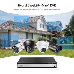16-Channel 5MP-lite 4TB DVR Security Camera System with 16 Wired 1080p Dome Cameras by ZOSI 22 16-Channel 5MP-lite 4TB DVR Security Camera System with 16 Wired 1080p Dome Cameras by ZOSI -ProHT Sales Store white zosi wired security camera systems 16wk 418w16 40 us 1f 1000