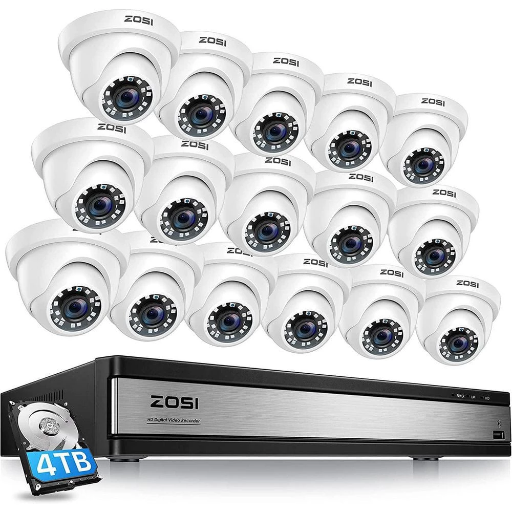 16-Channel 5MP-lite 4TB DVR Security Camera System with 16 Wired 1080p Dome Cameras by ZOSI 3 16-Channel 5MP-lite 4TB DVR Security Camera System with 16 Wired 1080p Dome Cameras by ZOSI