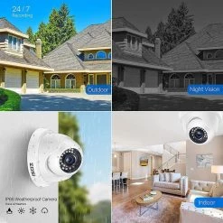 16-Channel 5MP-lite 4TB DVR Security Camera System with 16 Wired 1080p Dome Cameras by ZOSI 25 16-Channel 5MP-lite 4TB DVR Security Camera System with 16 Wired 1080p Dome Cameras by ZOSI -ProHT Sales Store white zosi wired security camera systems 16wk 418w16 40 us 76 1000