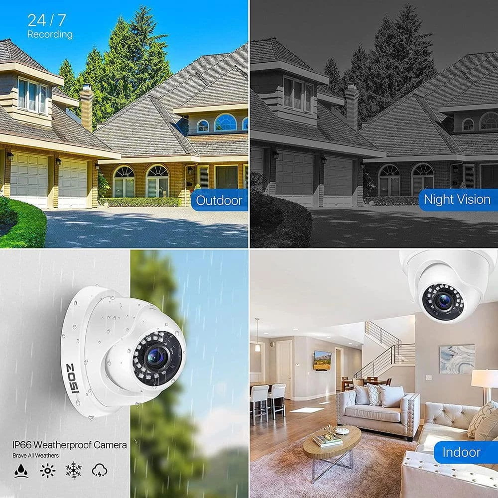 16-Channel 5MP-lite 4TB DVR Security Camera System with 16 Wired 1080p Dome Cameras by ZOSI 14 16-Channel 5MP-lite 4TB DVR Security Camera System with 16 Wired 1080p Dome Cameras by ZOSI - Image 12