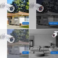 8-Channel 1080p 2TB DVR Security Camera System with 8 Wired Bullet Cameras by ZOSI -ProHT Sales Store white zosi wired security camera systems 8cn 261b8 20 us 44 1000