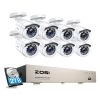8-Channel 1080p 2TB DVR Security Camera System with 8 Wired Bullet Cameras by ZOSI 1 8-Channel 1080p 2TB DVR Security Camera System with 8 Wired Bullet Cameras by ZOSI -ProHT Sales Store white zosi wired security camera systems 8cn 261b8 20 us 64 1000