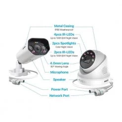 4K Ultra HD 8-Channel POE 2TB NVR Security System with 8X 8MP Wired Spotlight Security IP Cameras, AI Human Detection by ZOSI -ProHT Sales Store white zosi wired security camera systems 8dn 1828x2258w4 20 us a2 66 1000