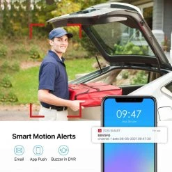 5MP 8-Channel POE 2TB NVR Security Camera System with 8X 5MP Wired Outdoor Security Cameras by ZOSI -ProHT Sales Store white zosi wired security camera systems 8en 2615x4285w4 20 a1 a0 1000