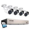 8 Channel 1080p Full HD 1TB Hard Drive Security Camera System with 4 Wired Bullet Cameras by ZOSI
