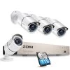 8 Channel 1080p 1TB Hard Drive Outdoor Security Camera System with 4 Wired Bullet Cameras by ZOSI -ProHT Sales Store white zosi wired security camera systems 8mn 261w4s 10 us 64 1000