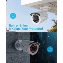 H.265+ 8-Channel 5MP-LITE DVR 1TB Hard Drive Security Camera System with 8 1080P Wired Bullet Cameras, Remote Access by ZOSI -ProHT Sales Store white zosi wired security camera systems 8vm 106w8s 10 44 1000